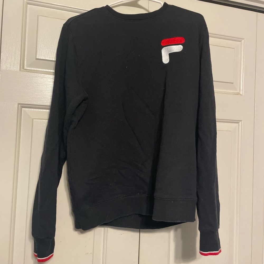 Vintage Fila Navy Crewneck Sweatshirt embroidered fila logo